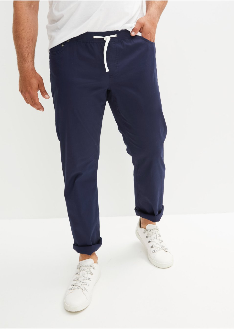 Pantalon extensible Regular Fit coupe confort pour le ventre, Straight