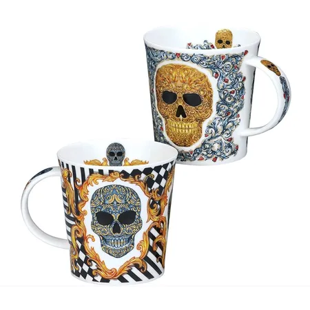 Dunoon Kaffeebecher Totenkopf 2er Set Lomond Elysium
