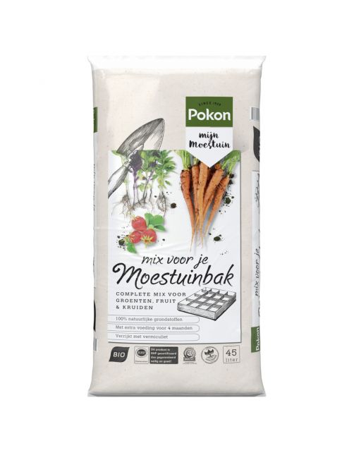 Pokon Moestuinbakkenmix - Potgrond Turf - 45 l