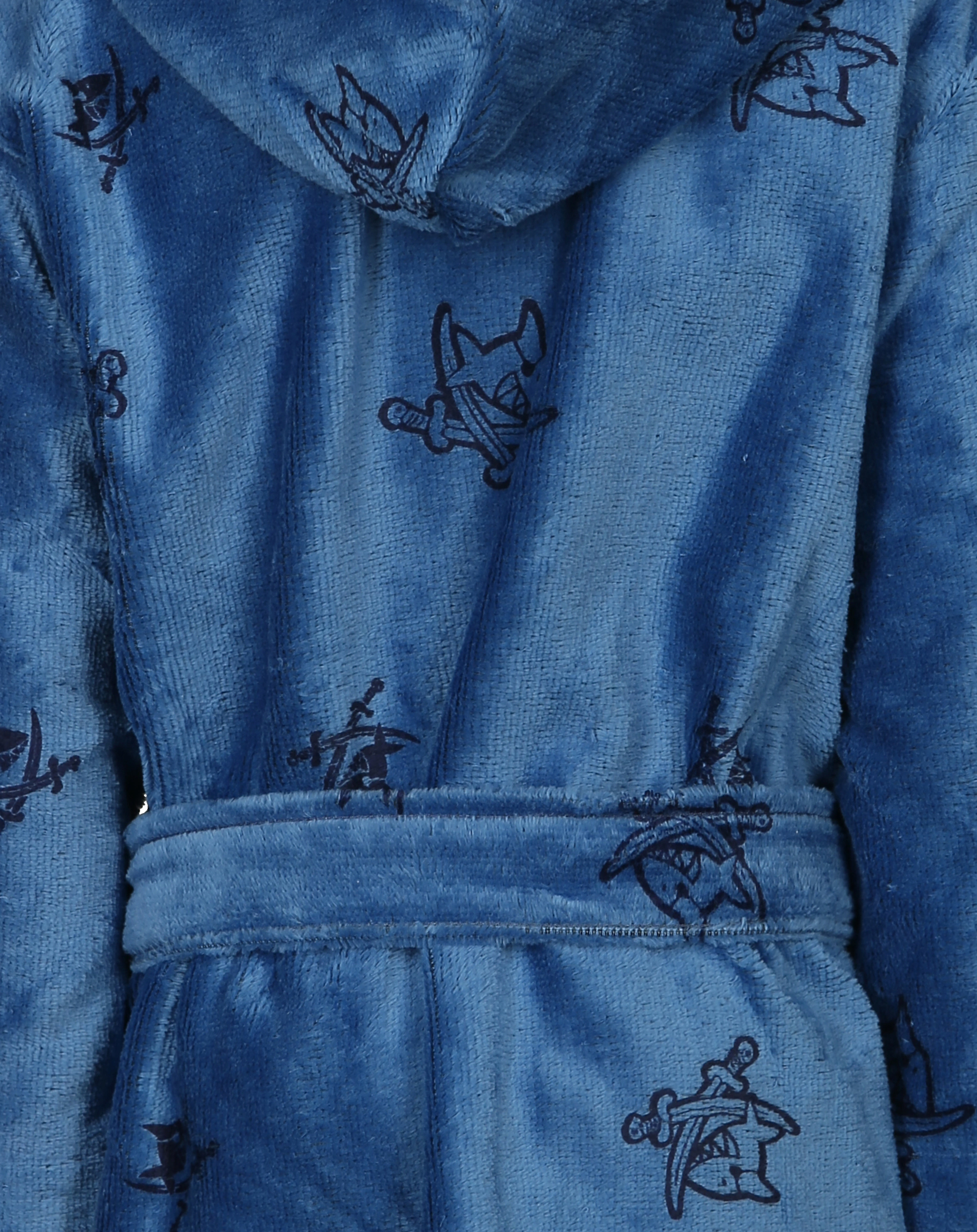 Frottee-Bademantel CAPT’N SHARKY AOP in blau