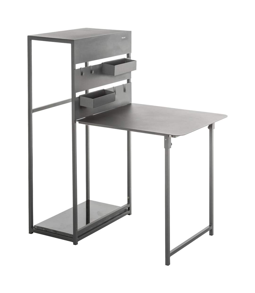 Table de balcon repliable Fira - 3 Personnes - Gris graphite