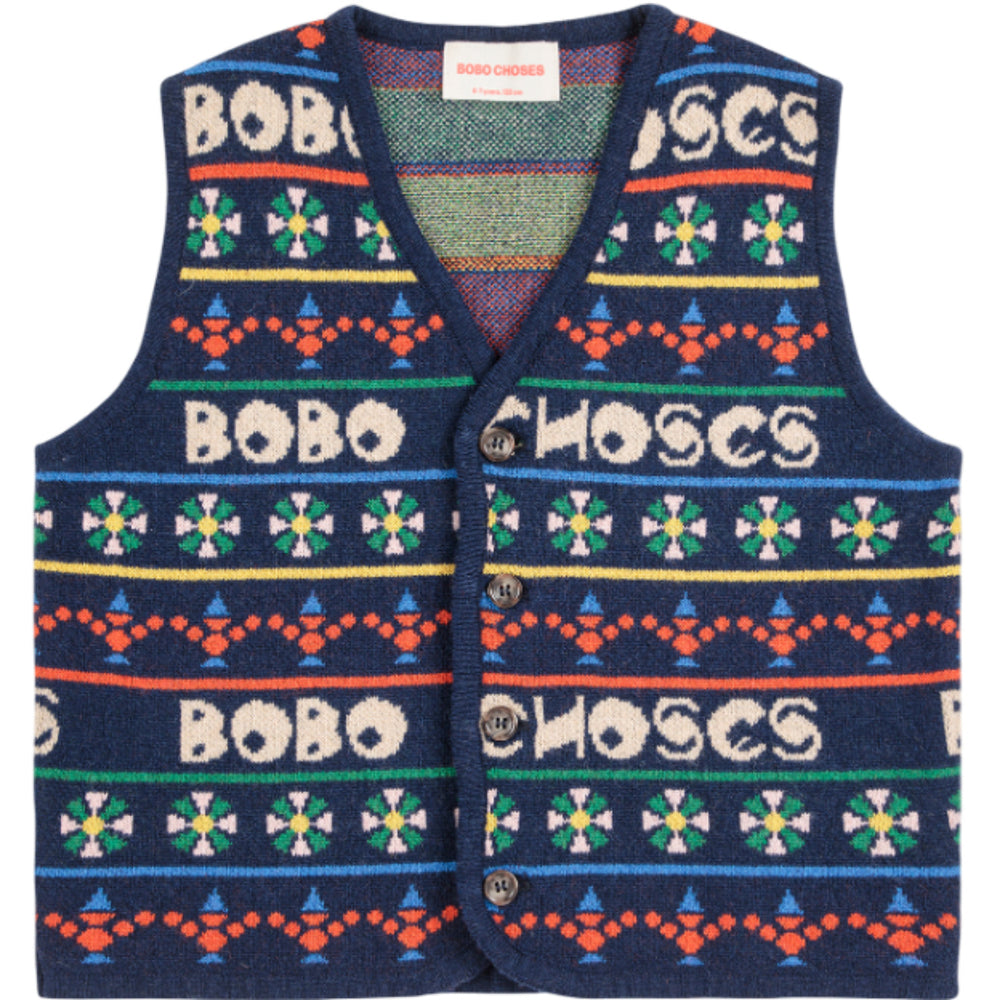 Køb Bobo Choses Multicolor Toys All Over Strikket Vest