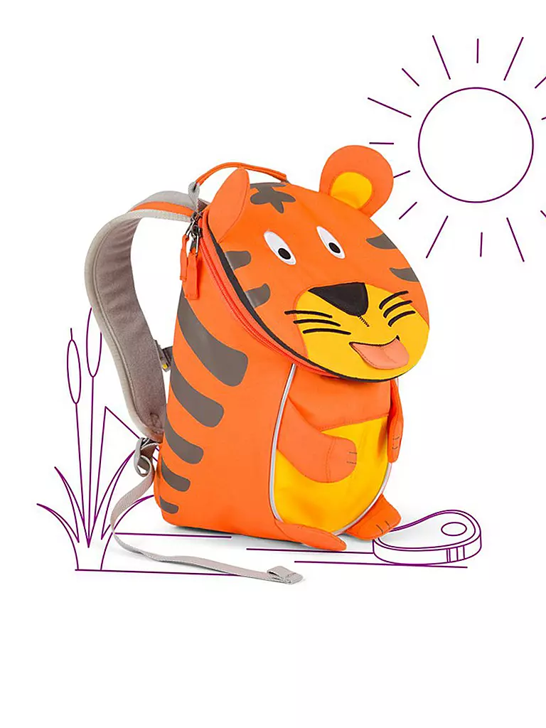 AFFENZAHN Kinder Rucksack Kleine Freunde - Timmy Tiger gelb