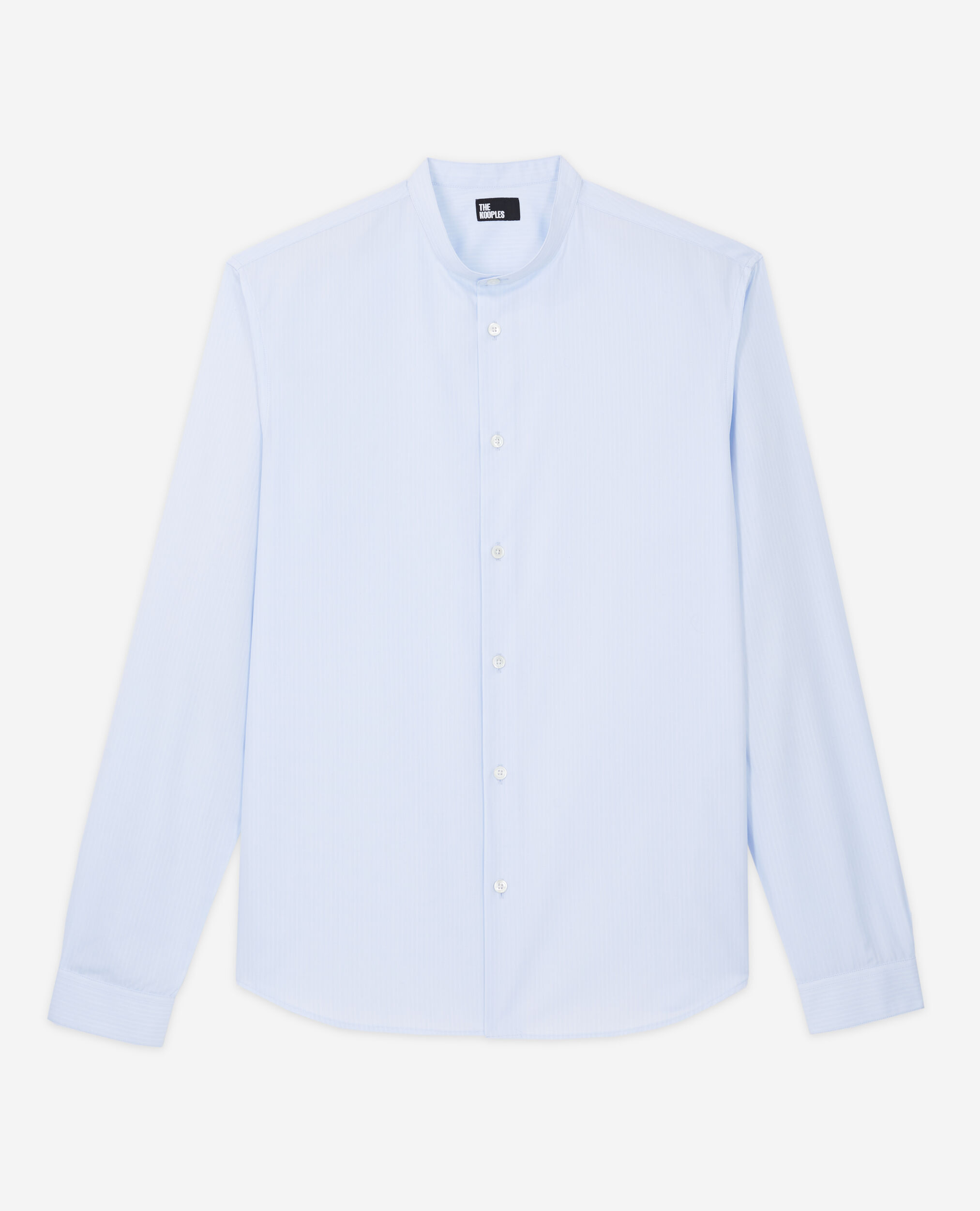 Chemise col officier bleu