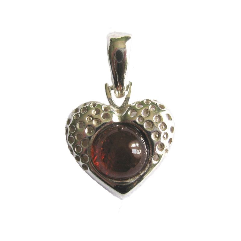 Pendentif ambre argent