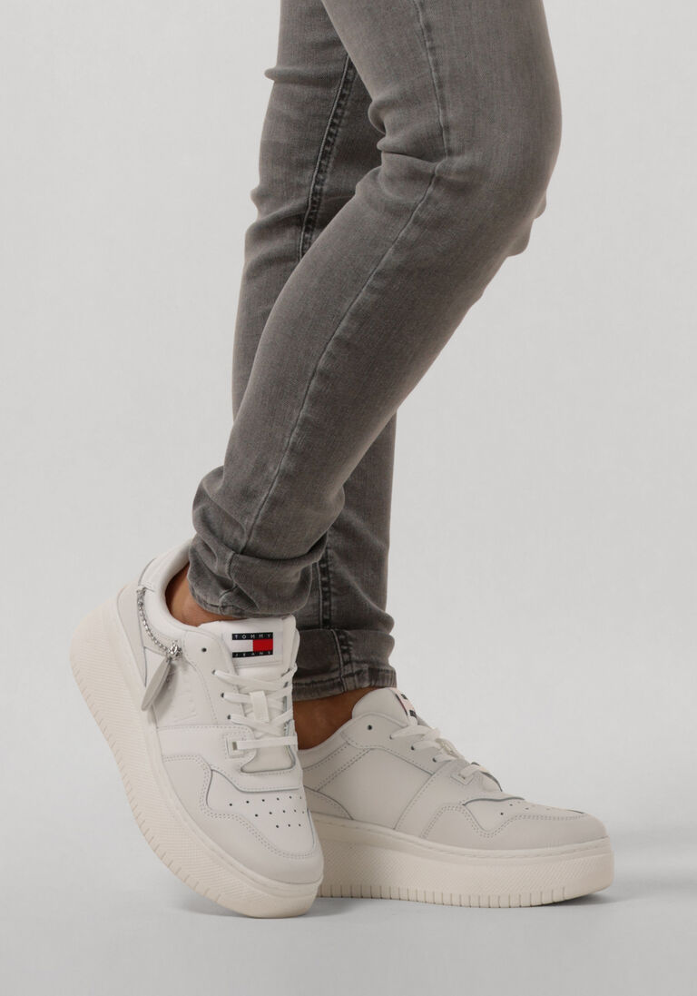 TOMMY JEANS witte tommy jeans lage sneakers tjw retro basket flatform