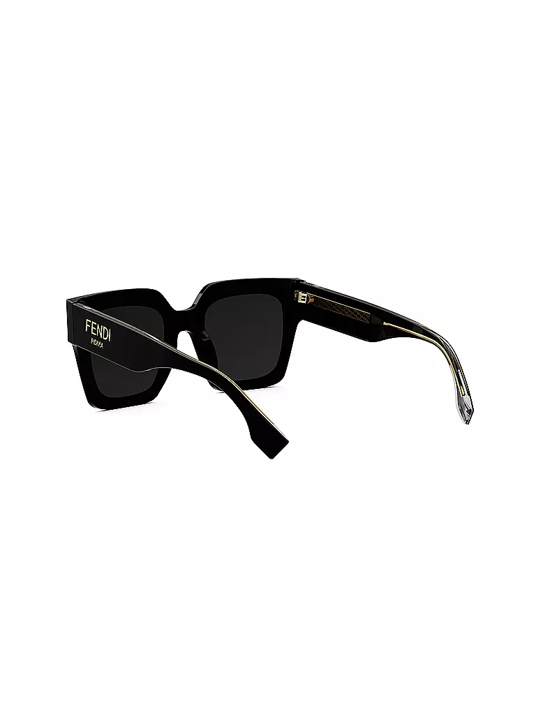 FENDI FENDI Roma schwarze eckige Sonnenbrille schwarz
