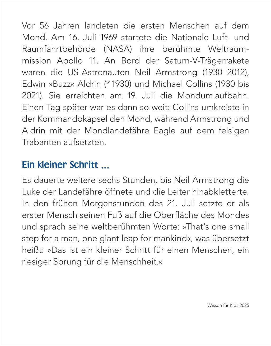 Wissen Kids Tagesabreißkalender 2025