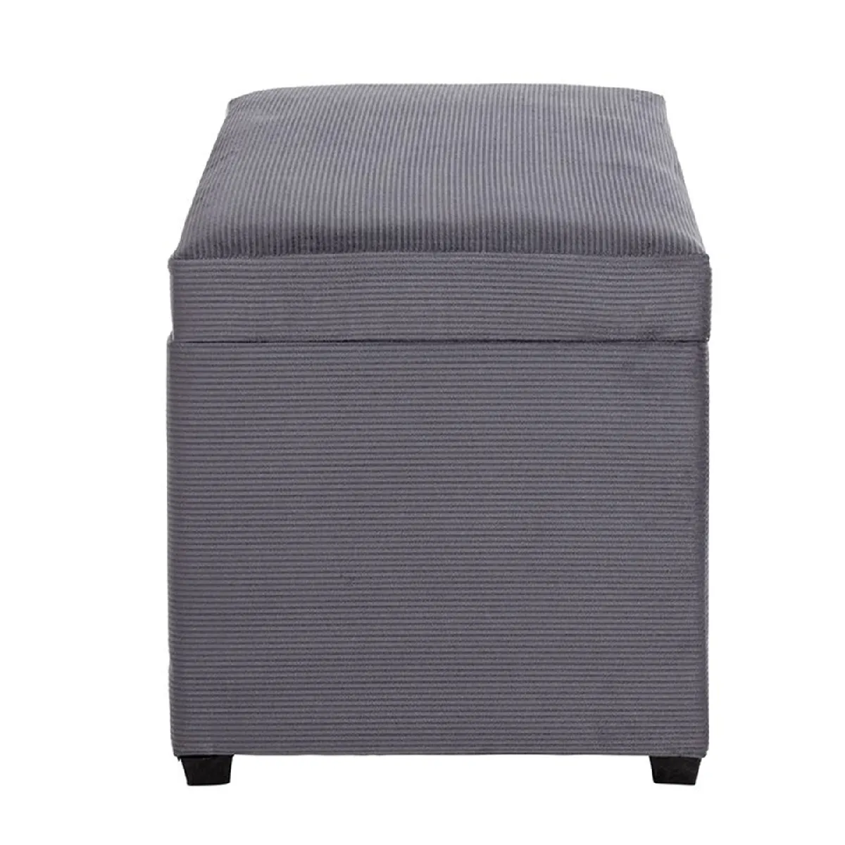 Pegane Coffre de rangement MDF velours gris