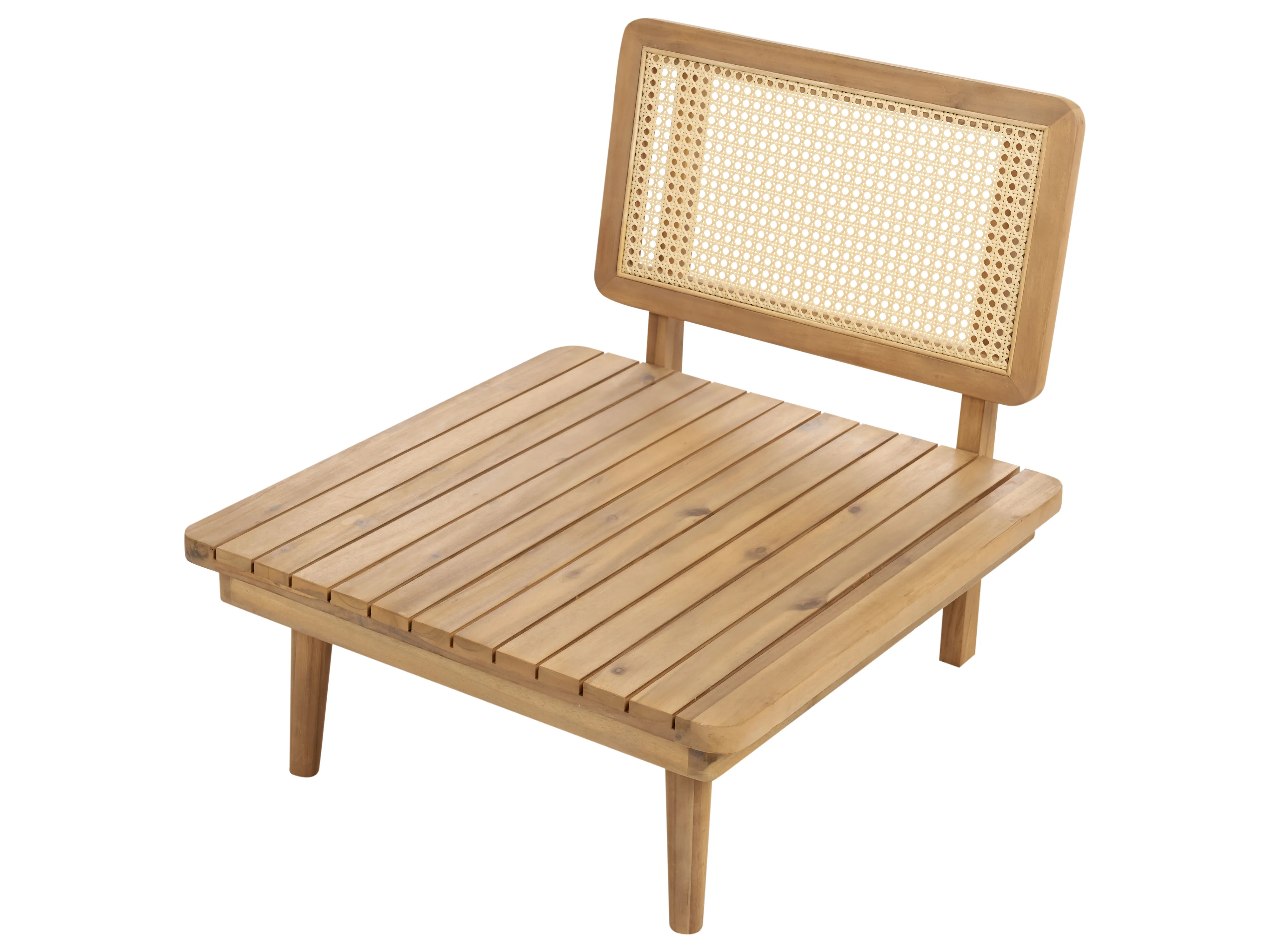 Loungeset met tafel 4-zits ACCADIA Gecertificeerd acaciahout Lichtbeige