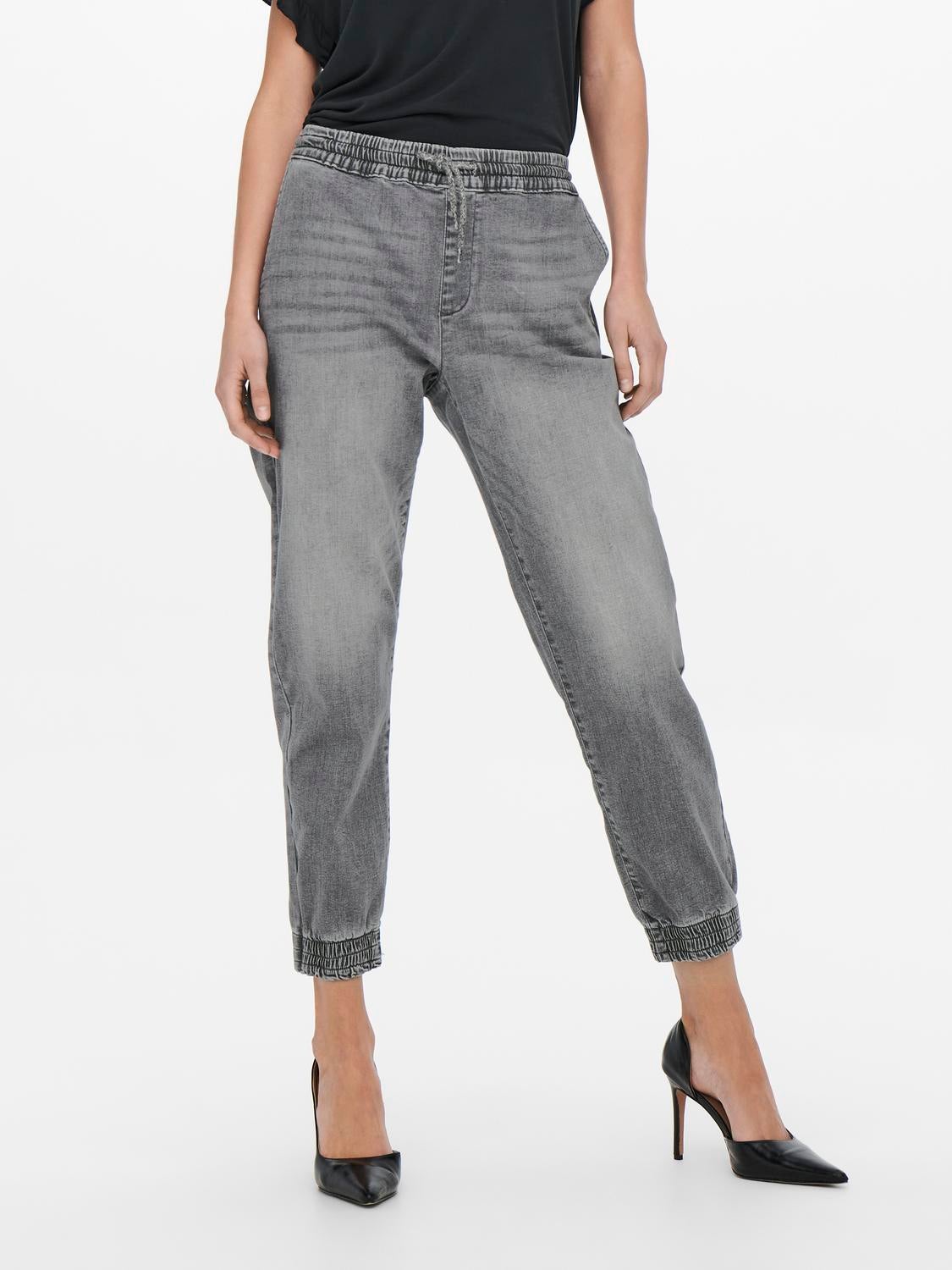ONLKELDA Mittlere Taille Karotte Jeans Light Grey Denim