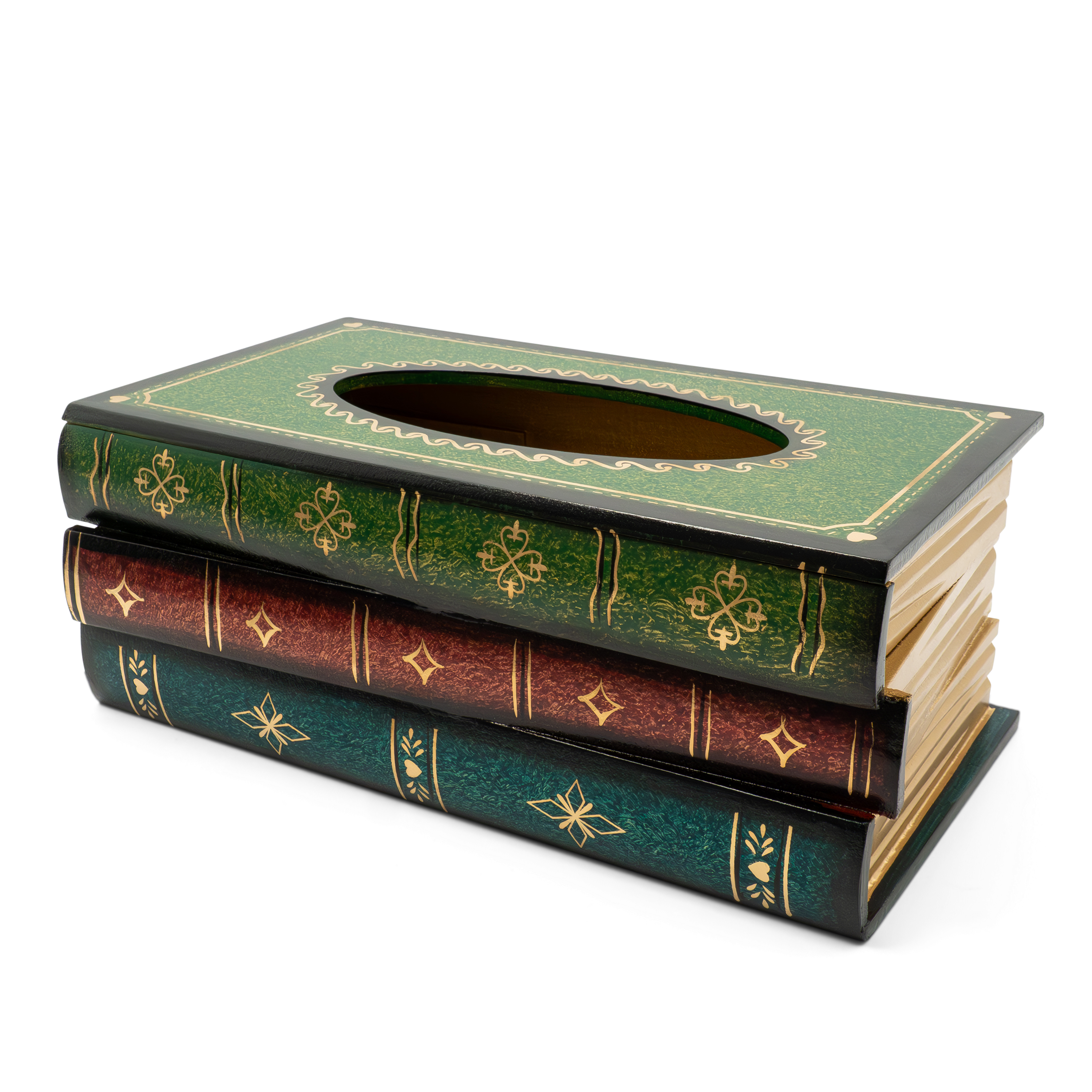 Holz Taschentuch Spender Home Nastuch Vintage Bücher Dispenser