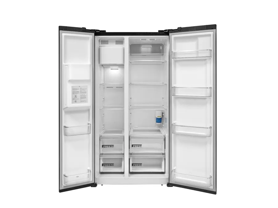 Concept LA7691BC, Fritstående, Amerikansk dør, Sort, Berøring, 543 L, SN-T