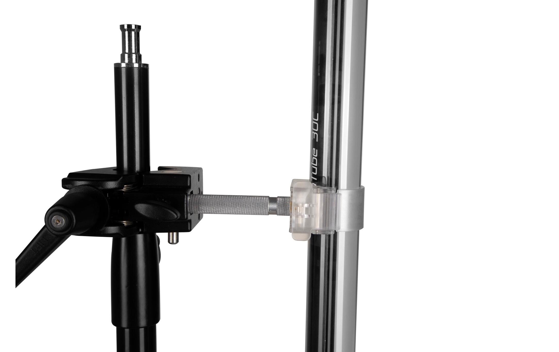 Halterung HD-T12-1-CPT12 Halterung transparent mit 16 mm Zapfen