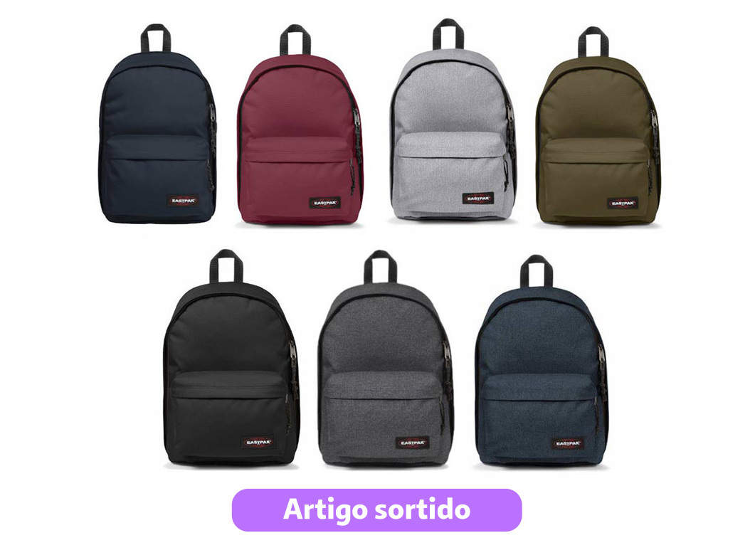 MOCHILA OUT OF OFFICE EASTPAK COM DIVISÓRIA PARA PORTÁTIL CORES SORTIDAS