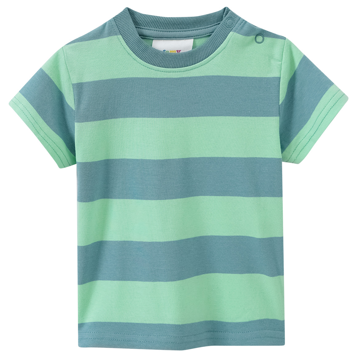 Famy 3 Baby T-Shirts in verschiedenen Dessins dunkelgrün / hellgrün / orange