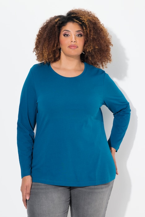 Shirt, Slim, Rundhalsausschnitt, Langarm