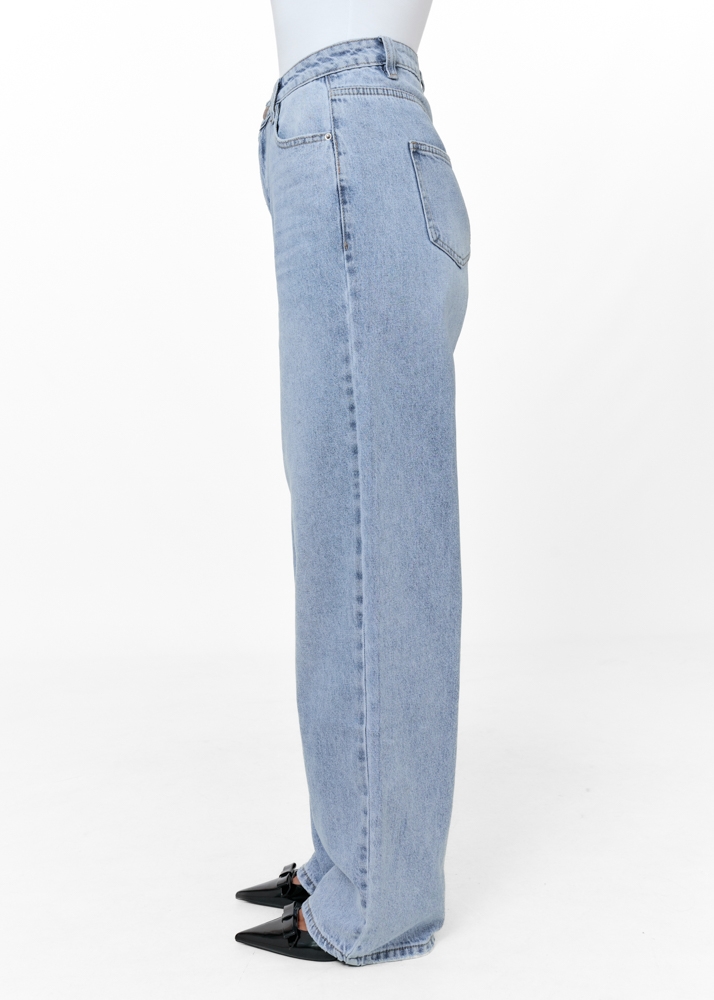 Loose fit jeans vintage blauw