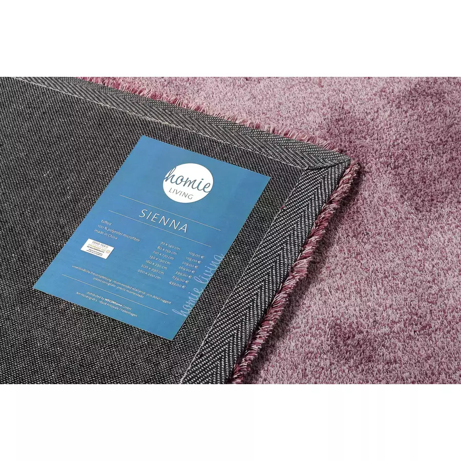 Homie Living Hochflorteppich Sienna lila, beere