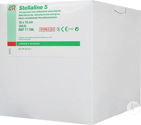 Lohmann & Rauscher Stellaline 5 Compresse Stérile 10x10cm 100 Pièces (17788)