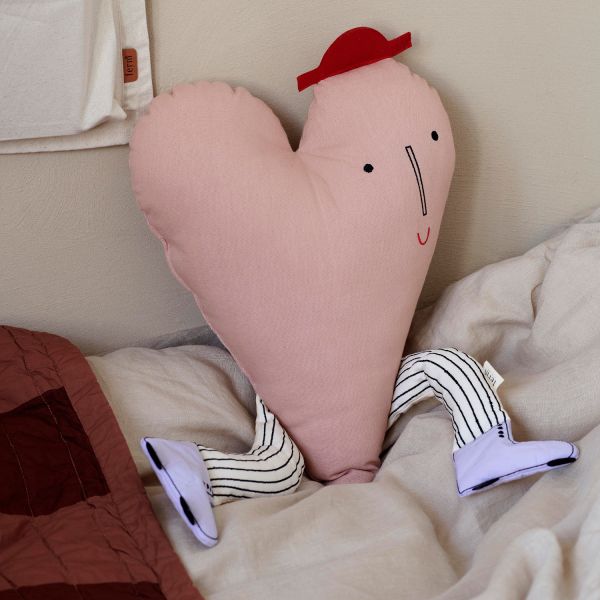 Ferm Living Heart Kussen Dusty Rose