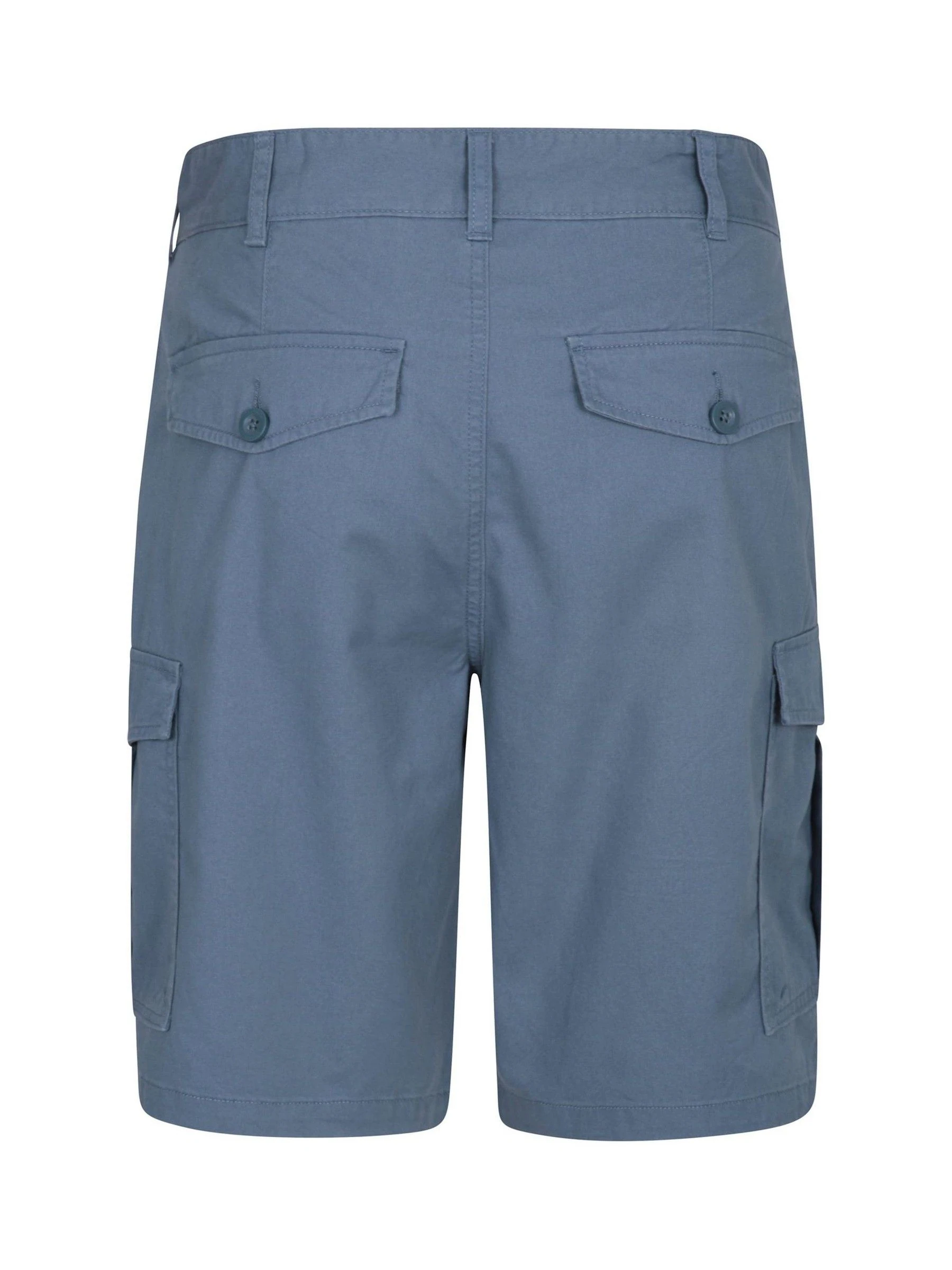 Blauw - Mountain Warehouse Mens Lakeside 100% Cotton Cargo Shorts