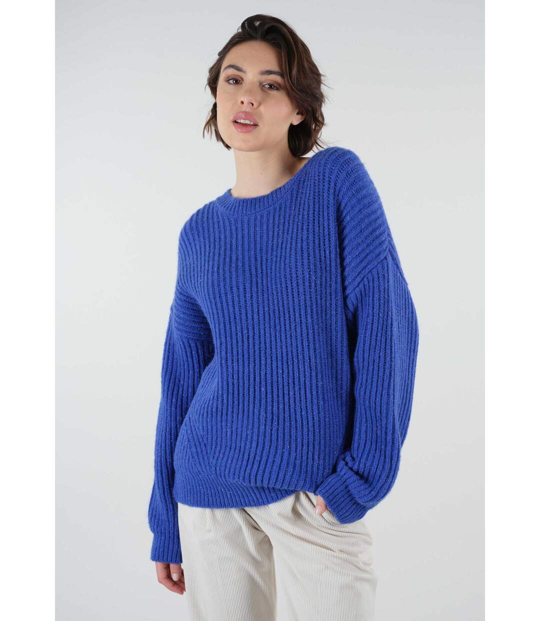 Pull oversize en maille brillante HAPPIA