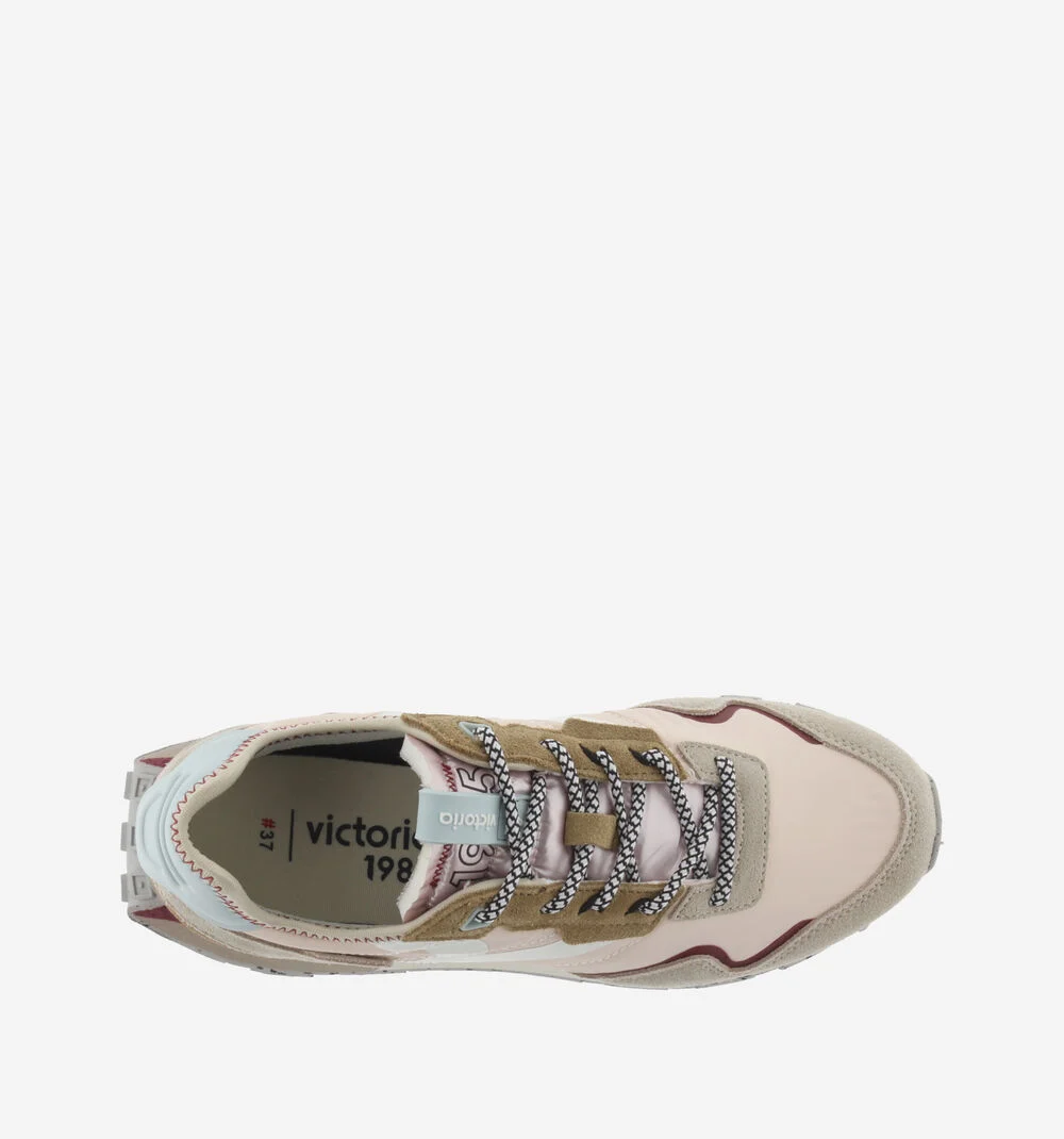 WING COULEURS PASTEL Baskets pour femmes avec détails en pierre ponce ROSA