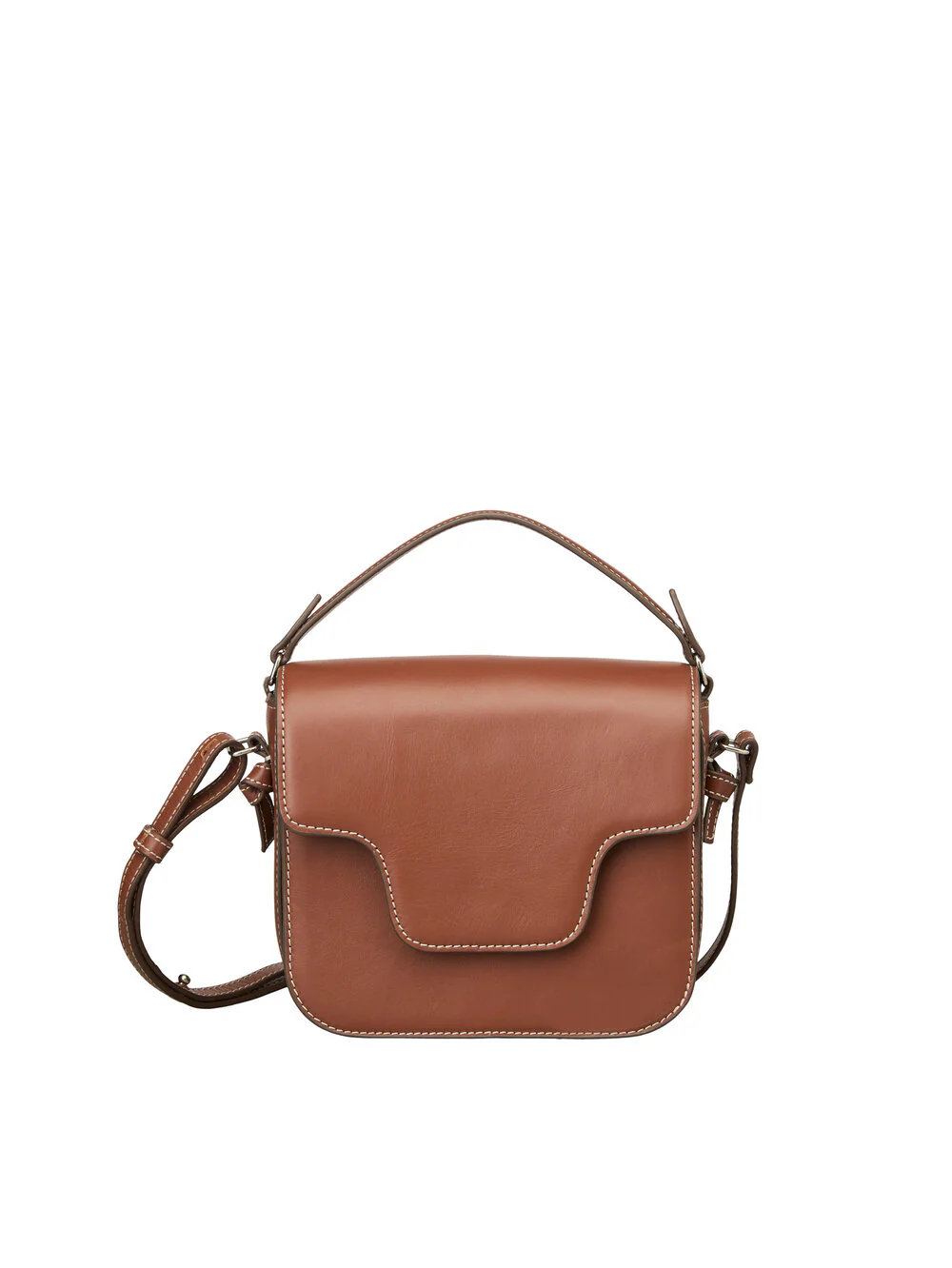 Becksöndergaard  Glossy Cow Iris skuldertaske - Mocha Brown