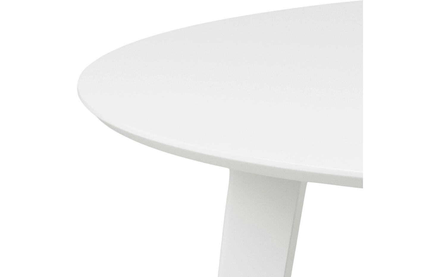 Tisch Roxby Ø 105 x 76 cm, Weiss<br>Esstisch