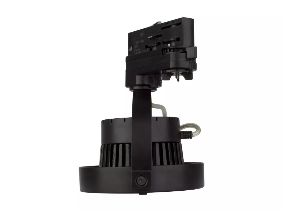 Spot LED sur Rail Triphasé CREE AR111 15W Dimmable Noir 2700K Blanc chaud