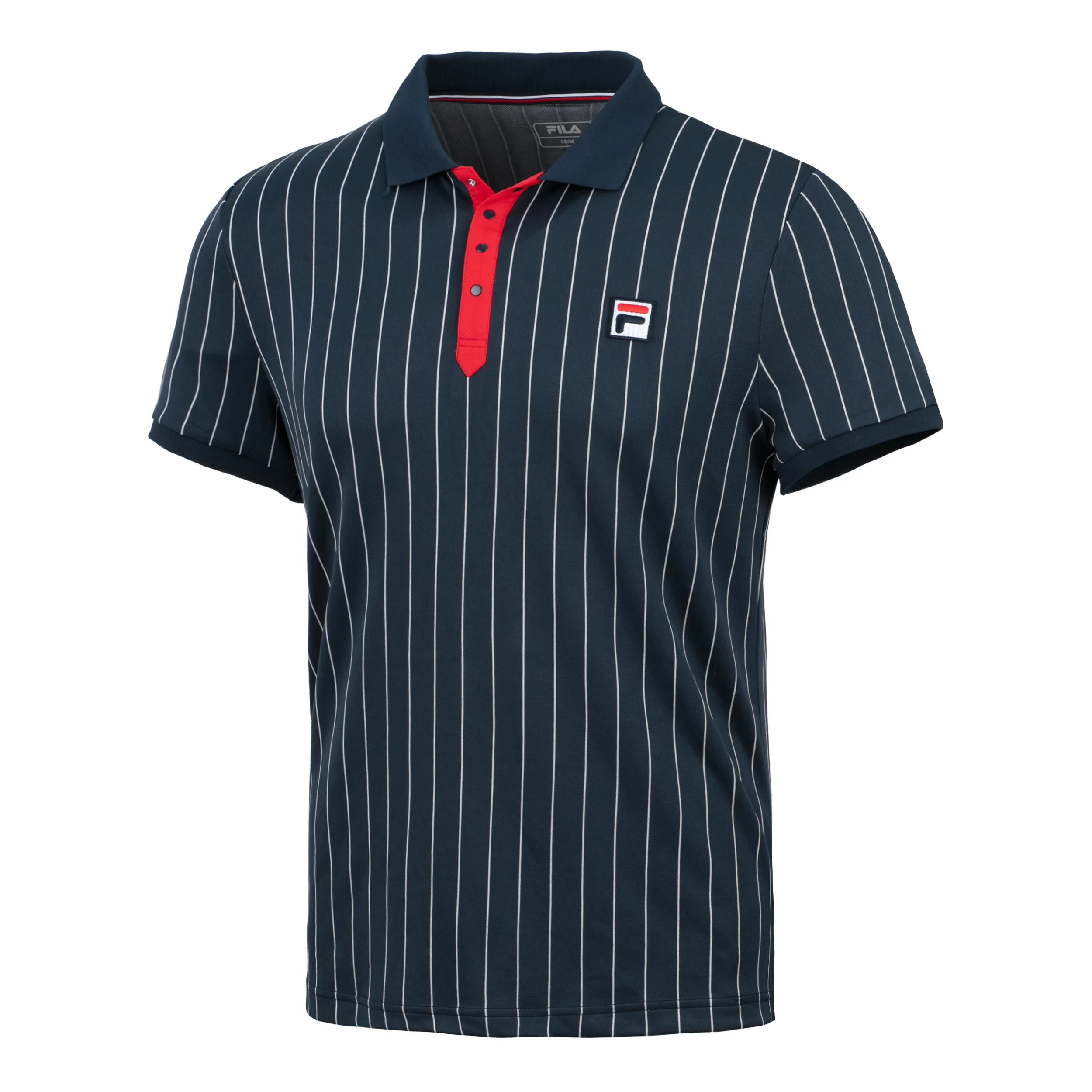 Fila Stripes Polo Hommes - Bleu Foncé , Blanc