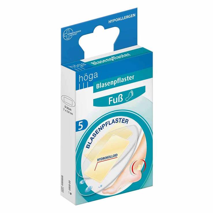 höga Blasenpflaster Fuß 7 x 3,8 cm , 5 St