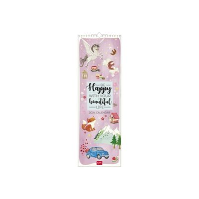 Legami Special Edition - Calendrier 2024 - 16 x 49 cm - vivre heureux
