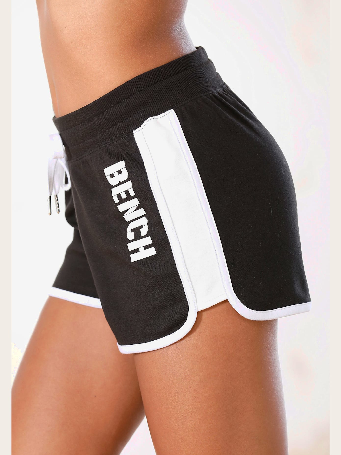 Short en matière sweat short décontracté, ceinture à coulisse élastique