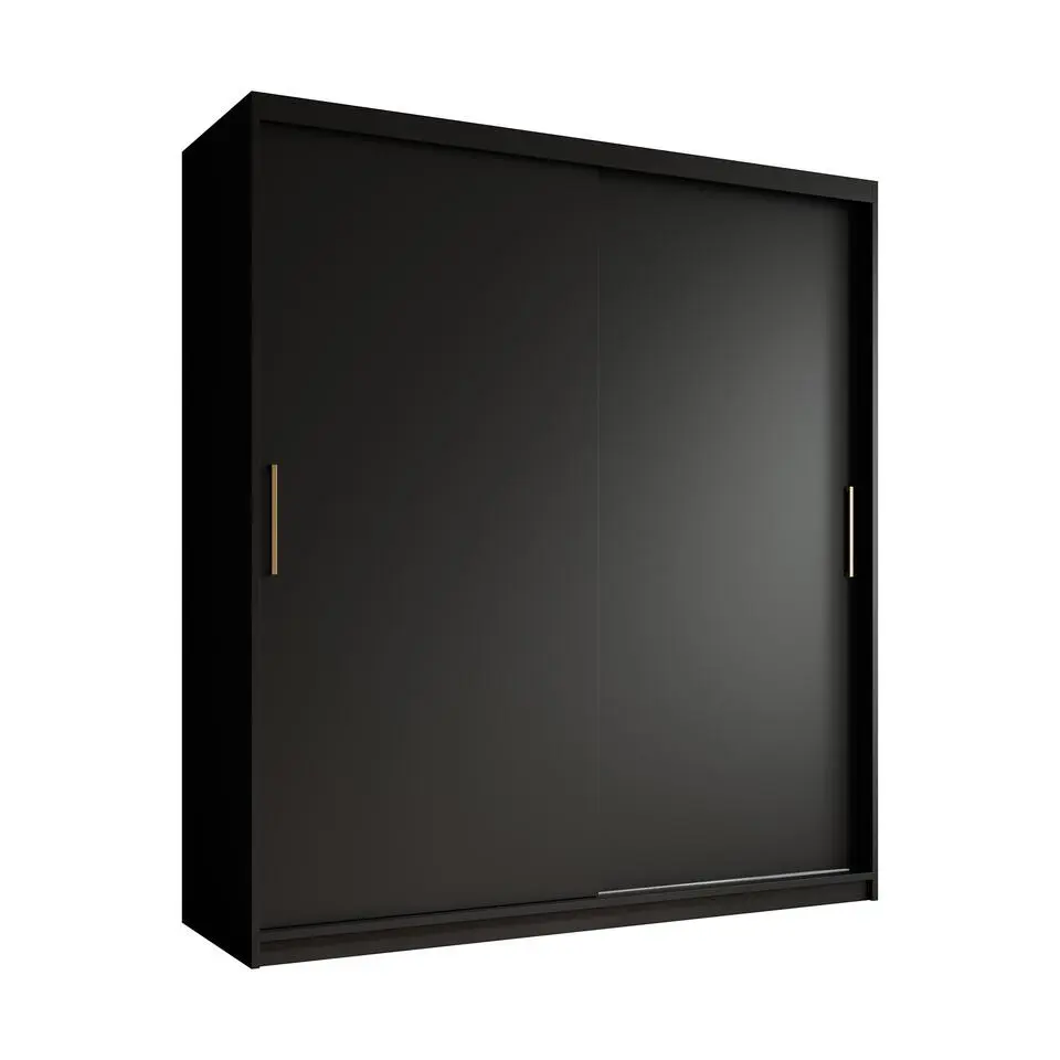 Meubella - Kledingkast Mandalin - Zwart - 180 cm