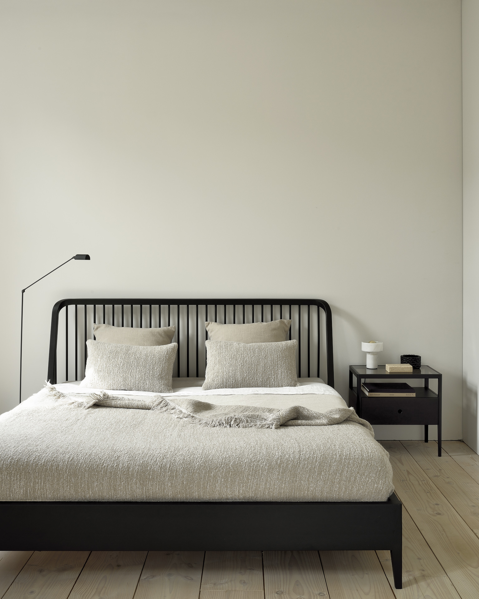 Bed Spindle 160x200 cm zwart