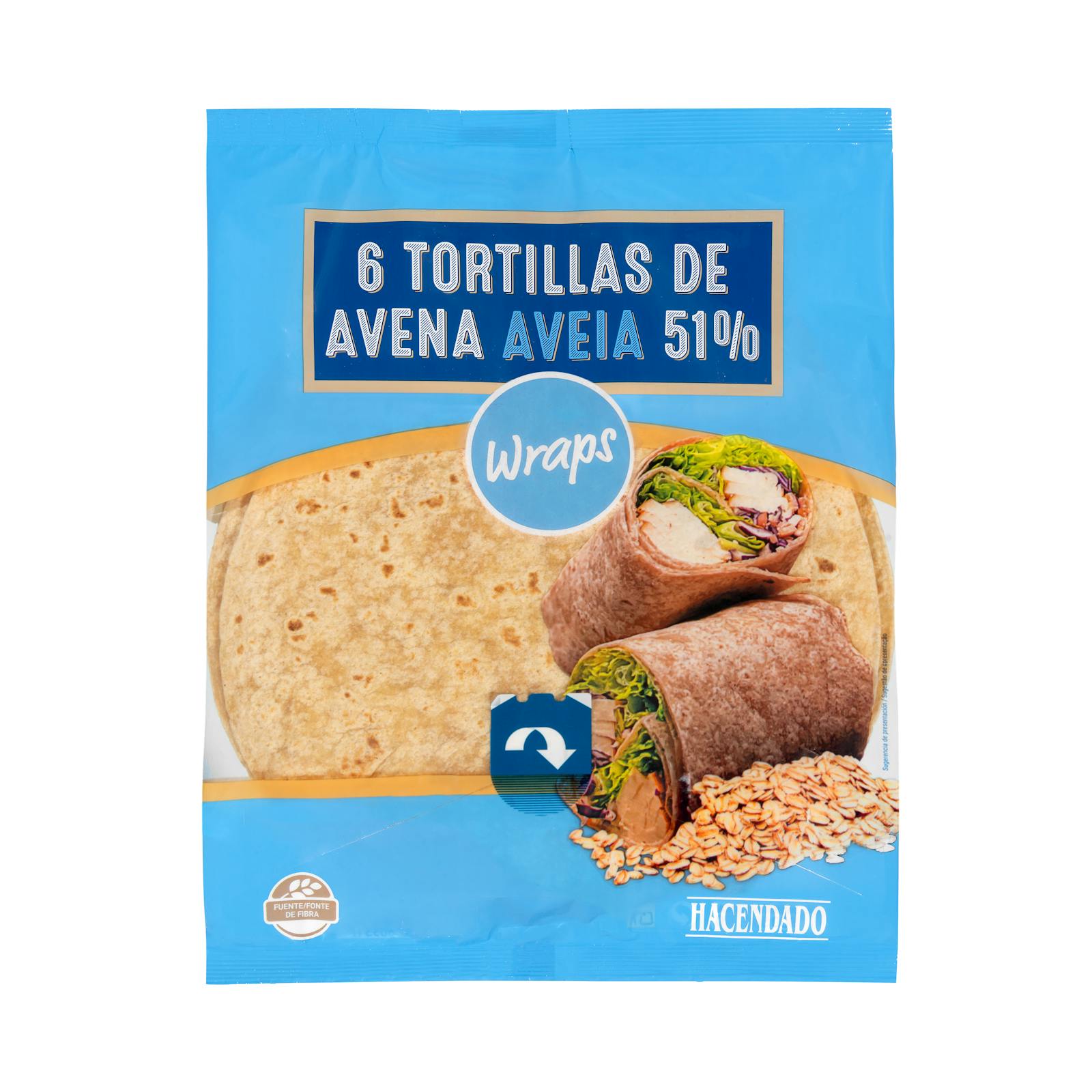 Tortillas à l'avoine 51% Hacendado
