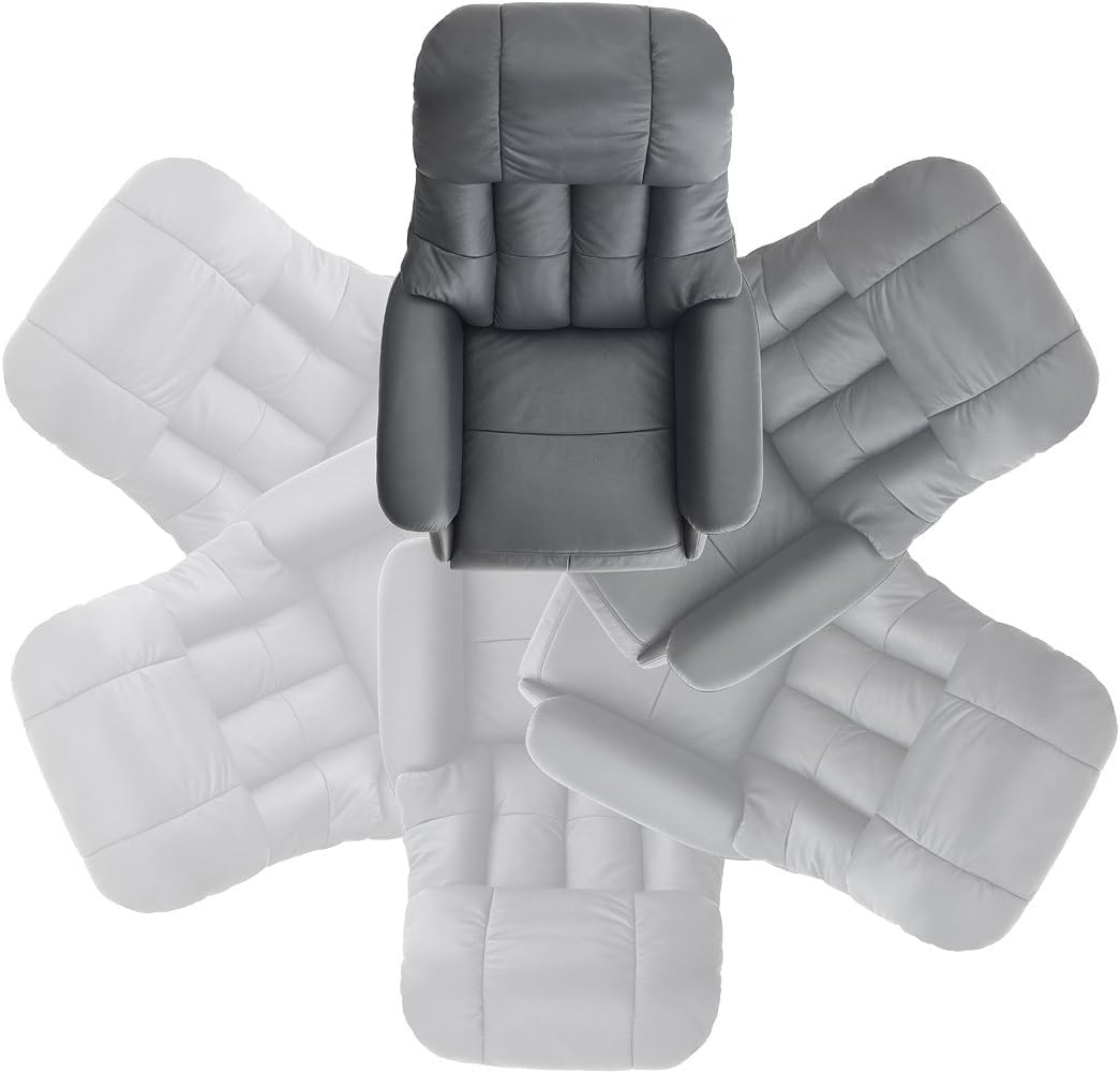 Robas Lund Relaxsessel Calgary Comfort L , bis 130 kg belastbar, drehbarer Fernsehsessel mit Liegefunktion, Echtleder braun, Gestell Holz natur