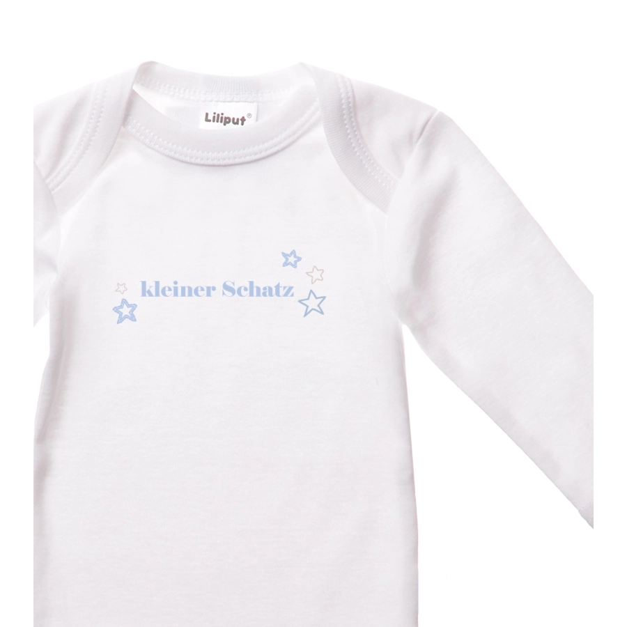 Liliput Langarmbody weiß, hellblau