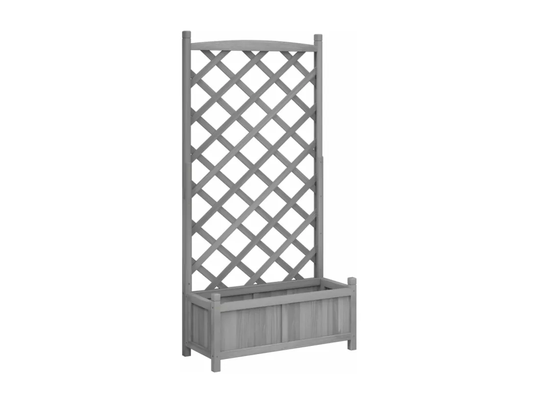Jardinière bac lit surélevé bois marron 75 x 35 x 150 cm 02_0038326