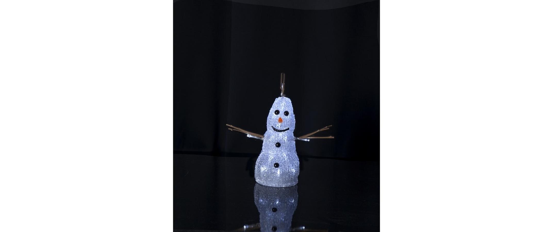 LED-Figur Crystaline Schneemann, 26 cm, WeissSchneemann 20 LED