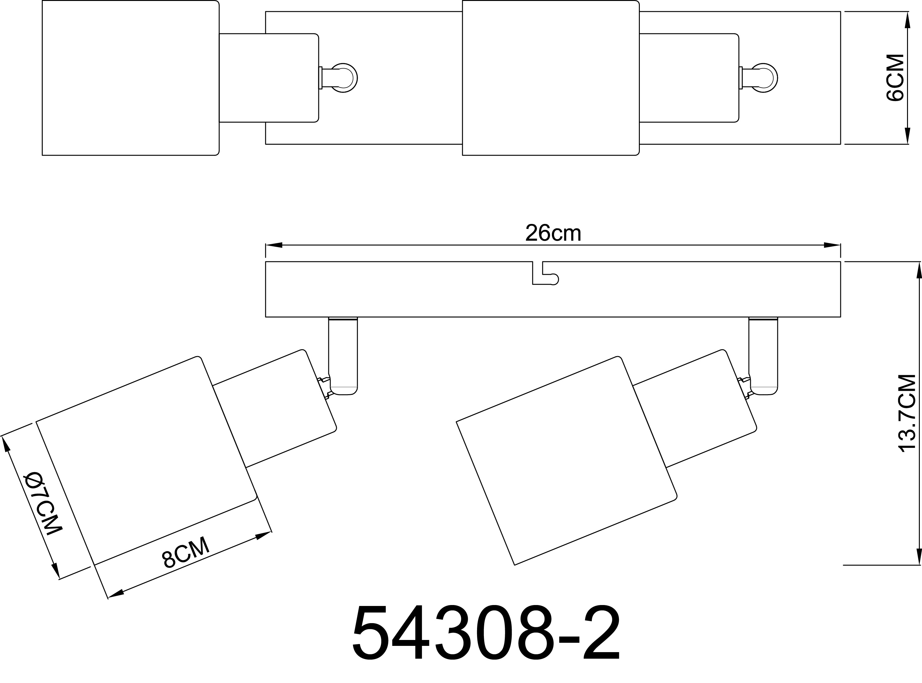 Wand-/Deckenspot HUBERTUS