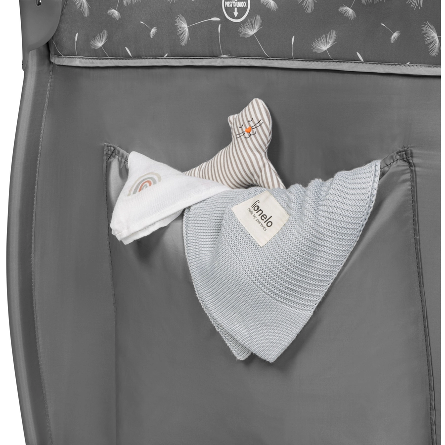 lionelo Reisebett Stefi Plus Grey White