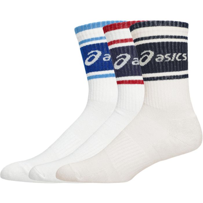 Asics Unisex Strømper Logo Crew Sock 3-Pack Hvid