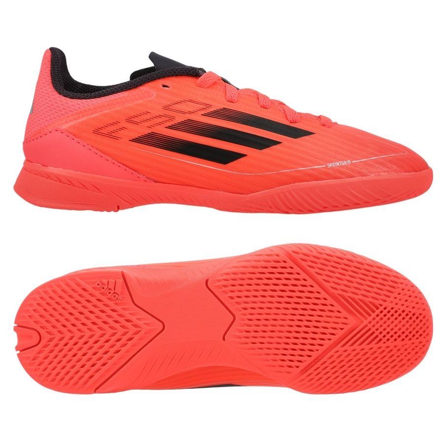 adidas F50 League IN Vivid Horizon - Turbo/Aurora Black/Argenté Enfant