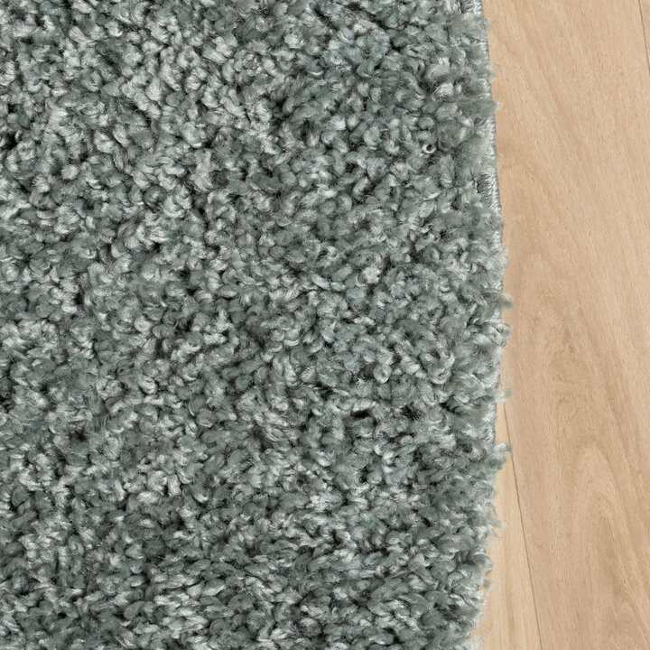 Rond Hoogpolig vloerkleed -  Wish Blauw/Groen