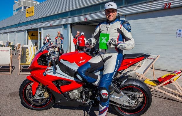 Motorrad-Renntaxi in Templin als Geschenk