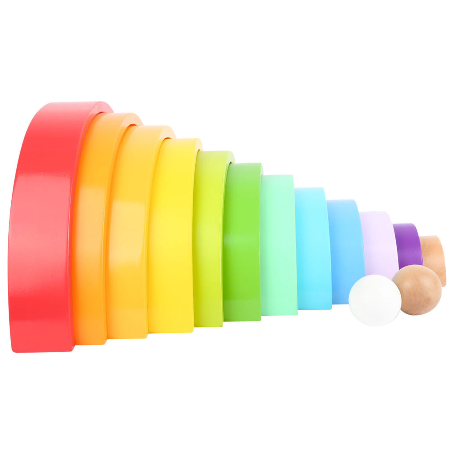 Small Foot-Houten Bouwblokken Regenboog XL, 14dlg.