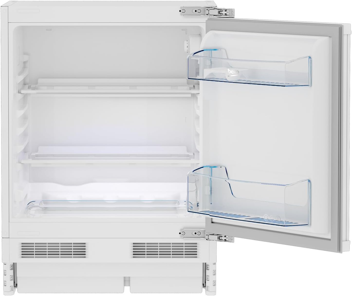 Beko BU1104N b100 Einbau-Kühlschrank, 130 l Nettovolumen, Gemüsebehälter, MinFrost, wechselbarer Türanschlag, weiß